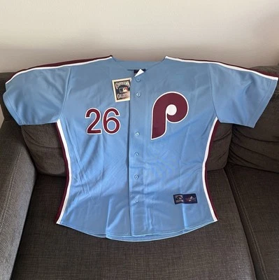 Majestic Auténtico Philadelphia Phillies Chase Utley Cooperstown Jersey Hombre’s XL Foto 1 de 4
