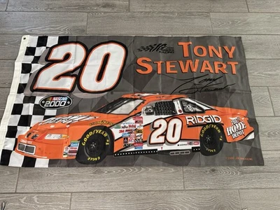 2000 Joe Gibbs Racing #20 Tony Stewart NASCAR Flag Large 60x35              (48) - Image 1 of 4