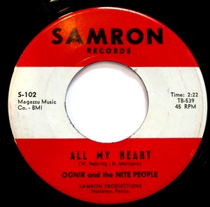 OGNIR & THE NITE PEOPLE -RARE PA GARAGE FUZZ 45- I FOUND A NEW LOVE/ALL MY HEART - Bild 1 von 2