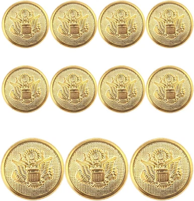 11 Pieces Metal Blazer Button Set - Eagle Badge (0.59In-0.79In Gold) - Image 1 of 4