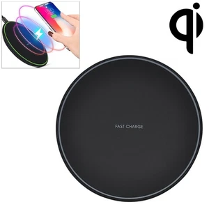Cargador inalámbrico de carga rápida KD-1 ultrafino de 10 W universal negro - Imagen 1 de 10