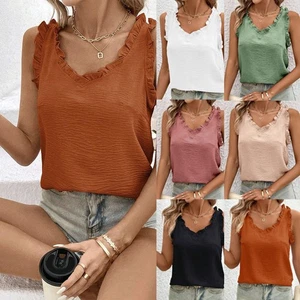 Lightweight vest for women with ruffles perfect for wFor arm weFor ather - Picture 1 of 88