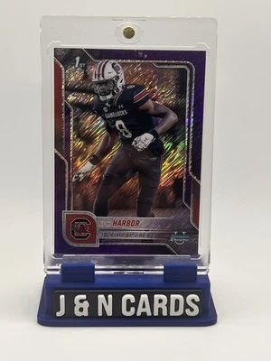 Nyck Harbor 2025 Bowman Chrome U#82 Purple Shimmer /75 SP 1st Bowman Gamecocks - Image 1 of 3