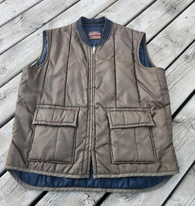 VTG Walls Blizzard Pruf Insulated Vest Mens L Regular Brown Made in the USA - Picture 1 of 6