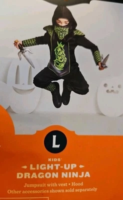 Hyde and EEK Niño Iluminar Dragón Ninja Disfraz Halloween Vestir Grande 12-14  Foto 1 de 4