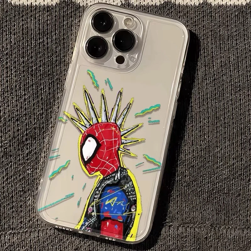 Marvel Spider-Man Spider панк прозрачный iPhone чехол 15, 14, 13, 12, 11 - Изображение 1 из 1