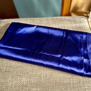 Royal Purple Satin Fabric Remnant Approx. 29x54 Inches - Material Doubled - Picture 1 of 1