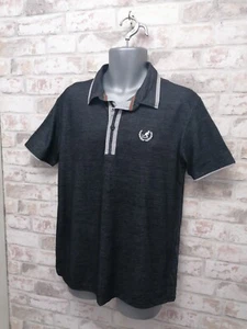 Kangol - Polo T Shirt Dark Grey - Classic Embroidered Logo - Size Mens Small - Picture 1 of 9