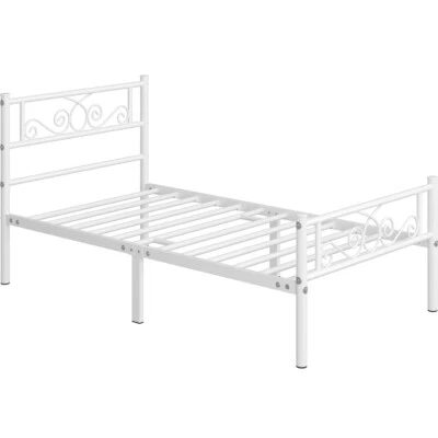 Twin/Full/Queen Classic Metal Platform Bed Frame w/Headboard Footboard Black  - Image 1 of 4