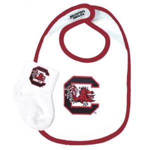 South Carolina Gamecocks Baby Bib and Socks Set - Picture 1 of 1