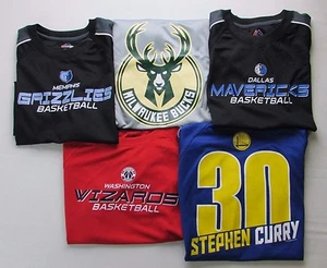 NBA Fan Shirt Youth Boys Performance T Shirt Majestic - Picture 1 of 39