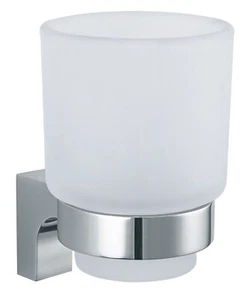 VADO ATOM FROSTED GLASS TUMBLER & HOLDER CHROME ATO-183-C/P BNIB £47rrp - Picture 1 of 2