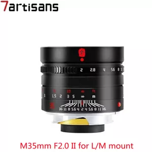 7artisans M35mm F2.0 II V2 Large Aperture Lens for Leica M M6 M7 M8 M9P Camera - Bild 1 von 10