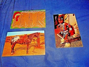 1970'S LOT OF 3 UN-POSTED SOUVENIR AMERICAN PAWNEE-OTOE POST CARD'S - Bild 1 von 7