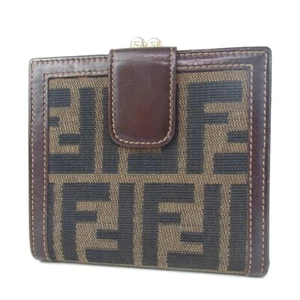 Authentic FENDI Zucca wallet leather/canvas [Used] - Picture 1 of 15