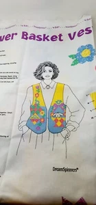 Vintage Cranston Works * full size * fabric pattern cut and sew Flower Vest - Picture 1 of 8