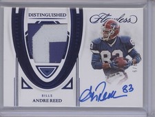 ANDRE REED 2022 PANINI FLAWLESS DISTINGUISHED JERSEY PATCH AUTO SAPPHIRE 6/8