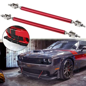 13" Bumper Lip Splitter Strut Rod Tie Support Bar For Dodge Charger Challenger - Picture 1 of 12