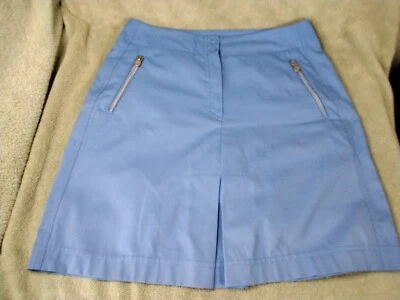 Tail Tech Womens Golf Skort Skirt Size 4 Blue Sky zip pockets Snap button - Image 1 of 4