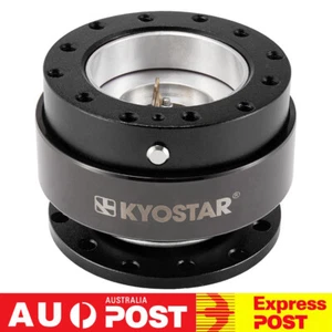 New Black Steering Wheel Quick Release Control Hub For Most 6 Bolt Hubs KYOSTAR - Picture 1 of 10