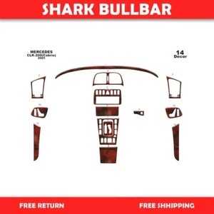 Mercedes CLK Cabrio 1999-2003 pcs 14 Fit Interior Dash Trim Cover Kit Wood - Bild 1 von 8