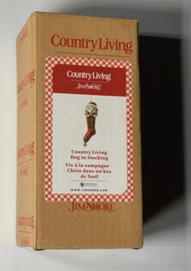 Jim Shore Dog In Stocking Ornament Polyresin Country Living 6007450 - Picture 1 of 1