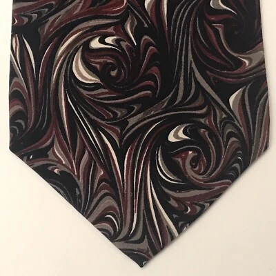 BELLINI Men's Tie Blue Red Brown Abstract 56L 4W Great Design! EUC Retail - $89 - Image 1 of 4