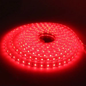 SMD3014 LUZ CINTA TIRA FLEXIBLE LED AC220V 60 LED/M IMPERMEABLE - ROJO - Imagen 1 de 3