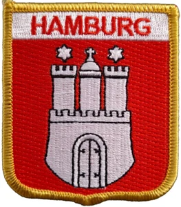 Hamburg Deutschland Flagge gestickter Aufnäher - LETZTE PAAR - Bild 1 von 5