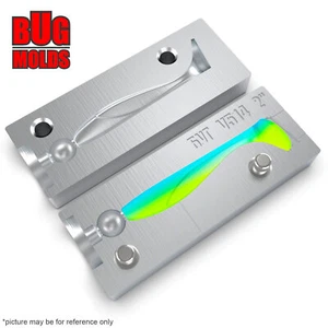 Bait DIY Fishing Mold Soft Plastic Baits Lure Plastisol Bass Wizzle - Picture 1 of 3