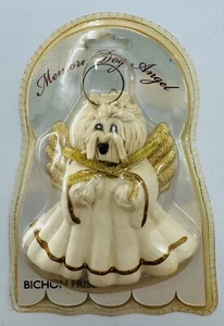Bichon Frise Dog Ornament Memory Dog Angel VTG Little Gifts Canine Christmas - Picture 1 of 5