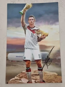 Miroslav Klose Signed Germany Soccer World Cup 8x12 inch Photo With Proof - Picture 1 of 4