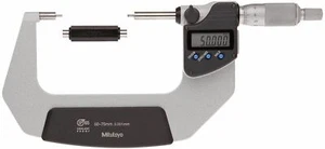 Mitutoyo 331-252 LCD Spline Micrometer, Ratchet Stop, 25-50mm Range, 0.001mm - Picture 1 of 2
