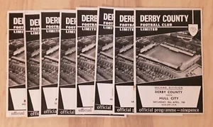 Derby County 1967/68 Division 2 Selection of League Programmes from menu H-R - Picture 1 of 9