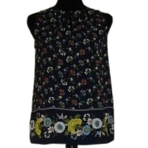 LOFT ärmellose Bluse Blumenmuster Schlüssellochausschnitt Petites Größe XSP - Bild 1 von 13