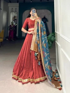 Ethnische indische pakistanische Bollywood Brautparty Lengha Hochzeit Wein Lehenga Choli - Bild 1 von 8