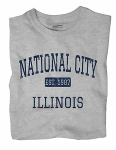 National City Illinois IL T-Shirt EST - Picture 1 of 6