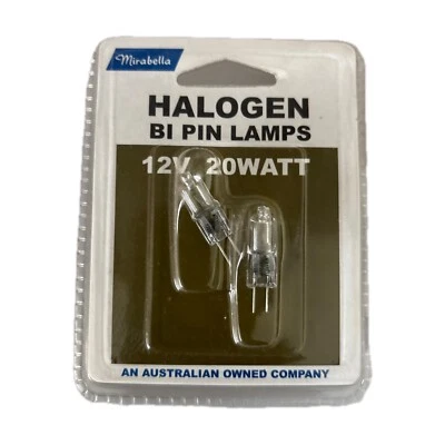 2 X Mirabella  20WATT T4 Low Voltage Clear Pin Base 12V New AU Stock 20w - Image 1 of 4