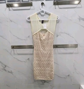 Abito in pizzo bianco con sottofondo nudo di Windsor taglia media S nuovo con etichetta - Foto 1 di 3