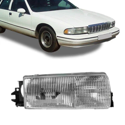 For 91-96 Buick Roadmaster Chevy Caprice Headlight Headlamp with Bulb Passenger Foto 1 de 4