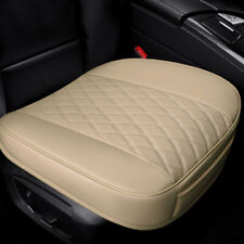 Car Beige Front Seat Cover Full Surround Breathable Pad Auto Cushion-PU Leather