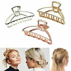 3 Pack Large Metal Claw Clips Hollow Non-slip Hair Catch Barrette Jaw