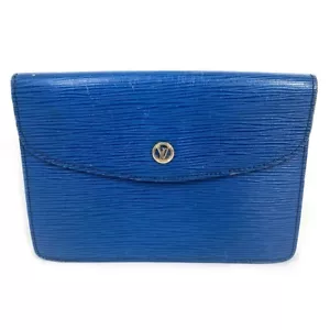 LOUIS VUITTON M52655 Epi Montaigne 23 Clutch bag Epi Leather blue/GoldHardware - Picture 1 of 12
