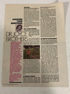 1990 Dr Joyce Brothers Vintage Article Ephemera ART2 - Picture 1 of 2