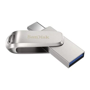 SanDisk Ultra Dual Drive Luxe 32GB 64GB 128GB 256GB USB Type C Pen Drive Silber - Bild 1 von 7