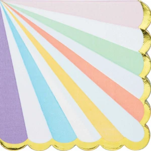 Pastel Party Supplies Lunch Napkins 16 Pack Tableware Birthday Baby Shower - Picture 1 of 1