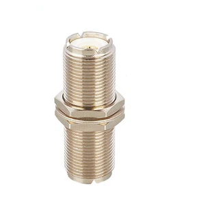 RF Bulkhead Adapter SO-239 UHF Double Female Coax Connector for Yaesu TYT Radios - Picture 1 of 8