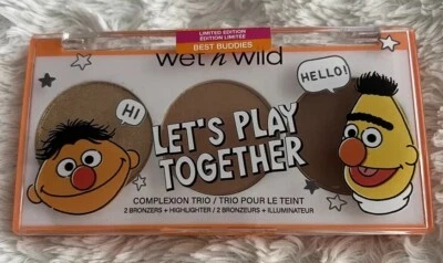 Wet n Wild Sesame Street Highlighter & 2 Bronzers BEST BUDDIES Blush Trio NEW! - Image 1 of 3
