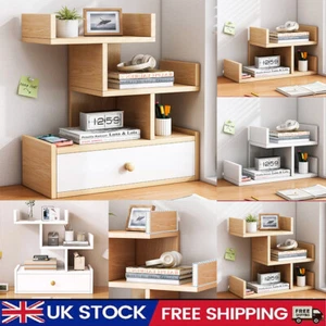 Estantería de escritorio de madera de 2/3 capas estantería organizadora mesa estante de almacenamiento - Imagen 1 de 14