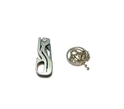 Mini collar de rinoceronte cuchillo bola cadena compacta - fabricación de aleación de titanio Foto 1 de 3